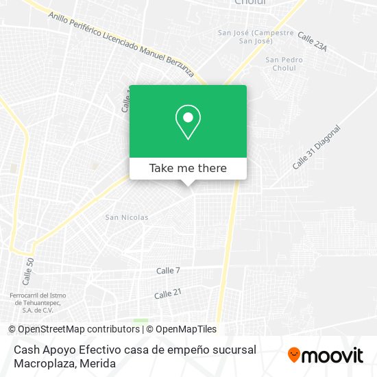 Mapa de Cash Apoyo Efectivo casa de empeño sucursal Macroplaza
