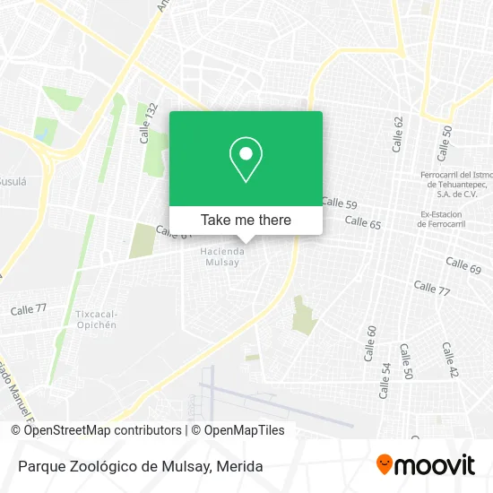 Parque Zoológico de Mulsay map