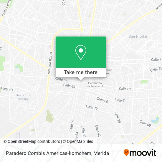 Paradero Combis Americas-komchem map