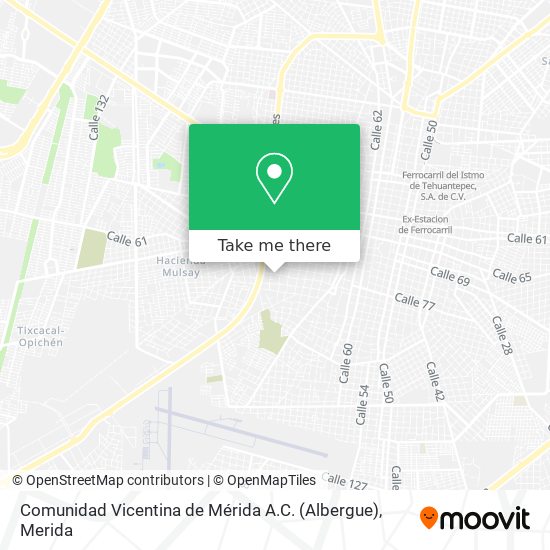 Mapa de Comunidad Vicentina de Mérida A.C. (Albergue)