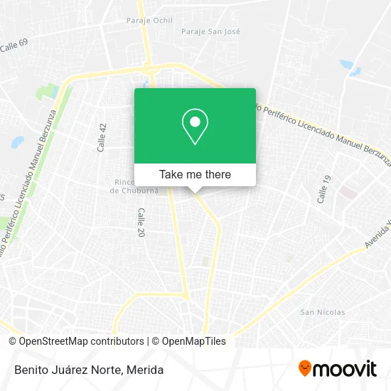 Mapa de Benito Juárez Norte