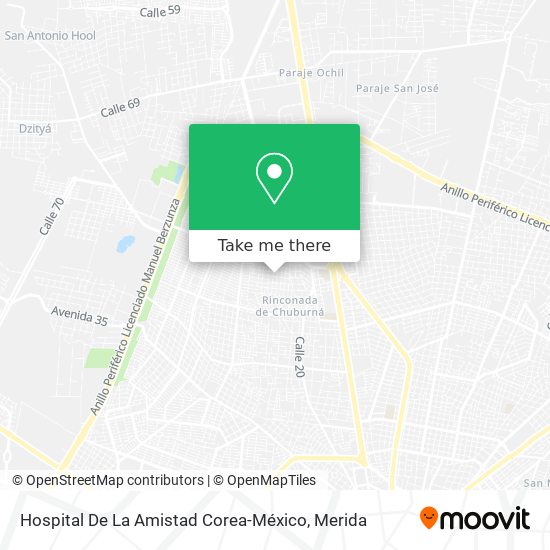 Mapa de Hospital De La Amistad Corea-México
