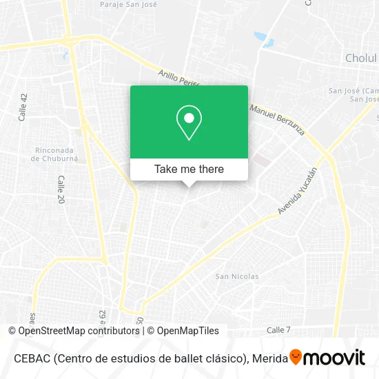 Mapa de CEBAC (Centro de estudios de ballet clásico)