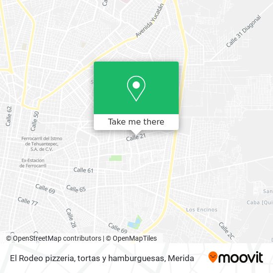 El Rodeo pizzeria, tortas y hamburguesas map