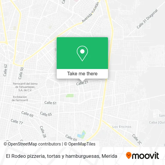 Mapa de El Rodeo pizzeria, tortas y hamburguesas