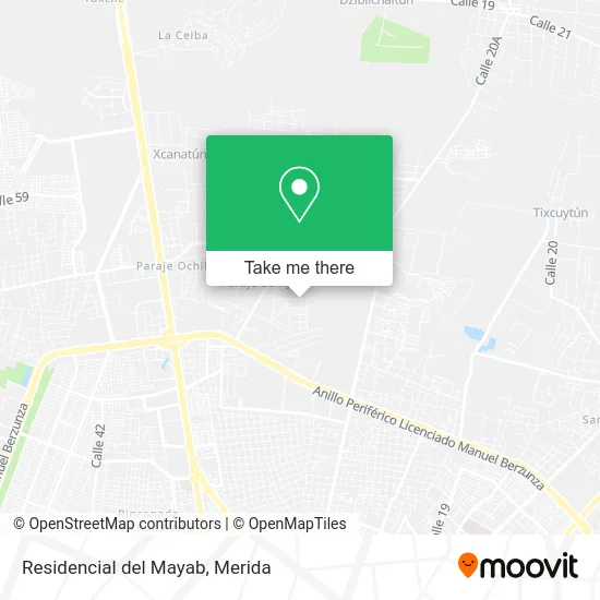 Residencial del Mayab map