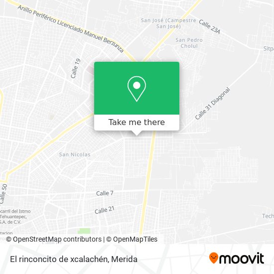 El rinconcito de xcalachén map