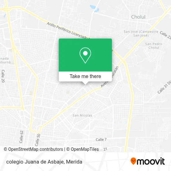 colegio Juana de Asbaje map