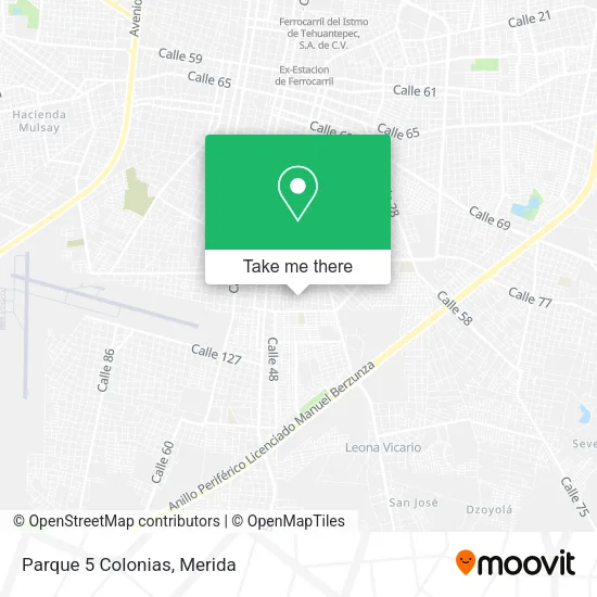 Parque 5 Colonias map