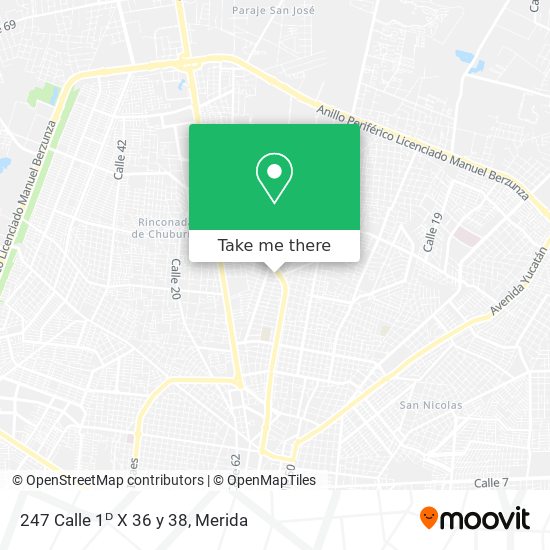 247 Calle 1ᴰ X 36 y 38 map