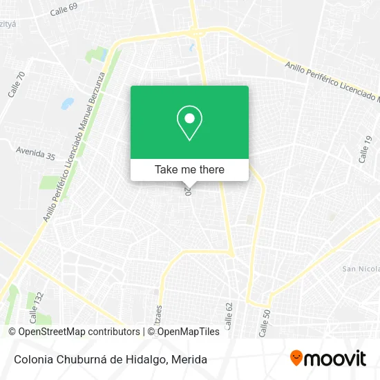 Mapa de Colonia Chuburná de Hidalgo