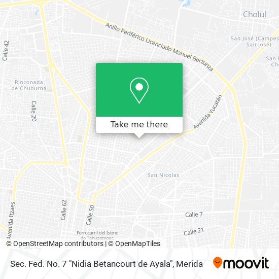 Mapa de Sec. Fed. No. 7 "Nidia Betancourt de Ayala"