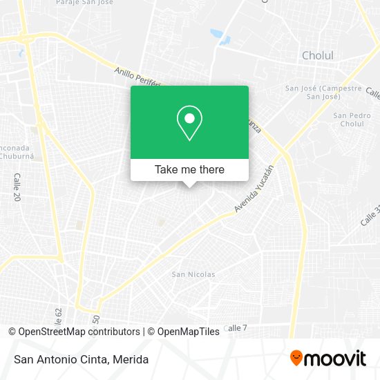 Mapa de San Antonio Cinta