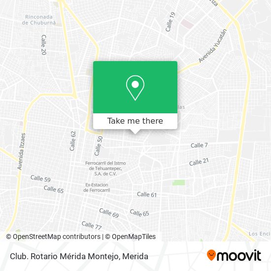 Club. Rotario Mérida Montejo map