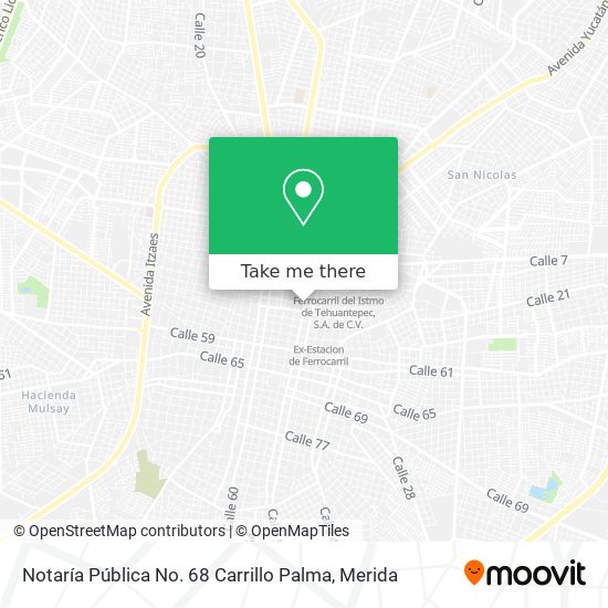 Notaría Pública No. 68 Carrillo Palma map