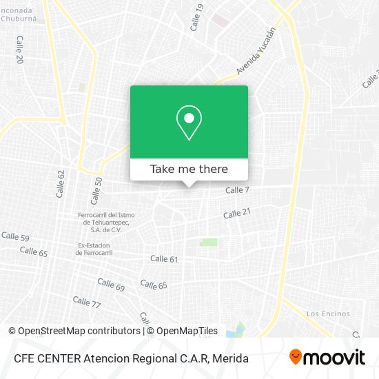 CFE CENTER Atencion Regional C.A.R map