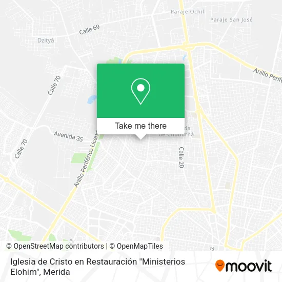 Mapa de Iglesia de Cristo en Restauración "Ministerios Elohim"
