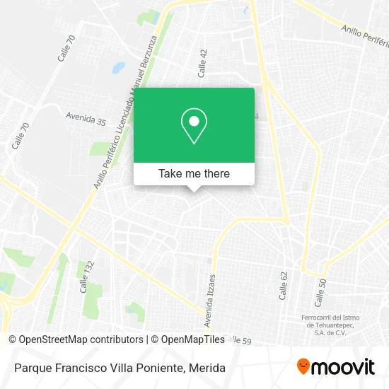 Mapa de Parque Francisco Villa Poniente