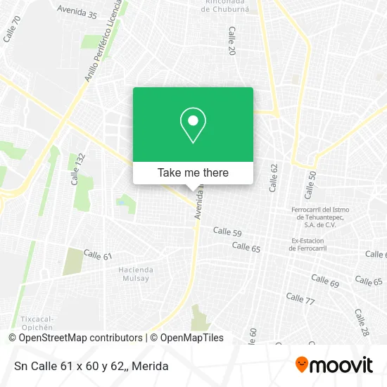 Mapa de Sn Calle 61 x 60 y 62,