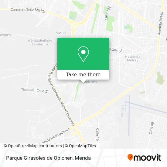 Parque Girasoles de Opichen map