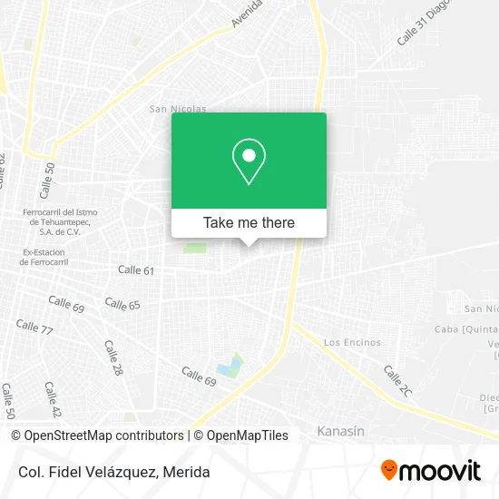 Col. Fidel Velázquez map