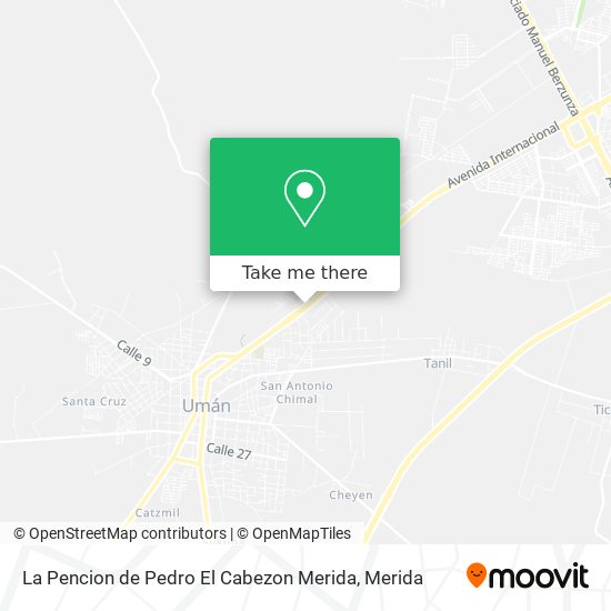 La Pencion de Pedro El Cabezon Merida map
