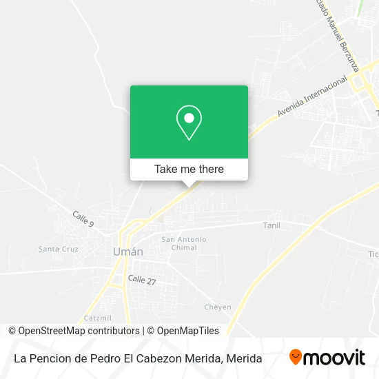La Pencion de Pedro El Cabezon Merida map