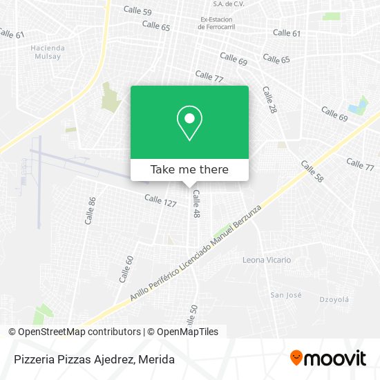 Mapa de Pizzeria Pizzas Ajedrez