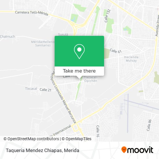 Taqueria Mendez Chiapas map