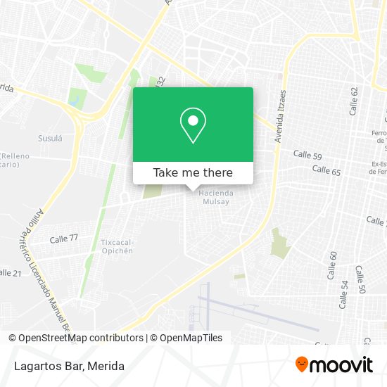 Lagartos Bar map