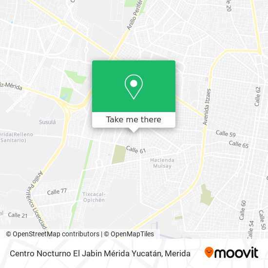 Centro Nocturno El Jabin Mérida Yucatán map
