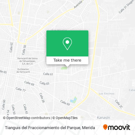 Tianguis del Fraccionamiento del Parque map