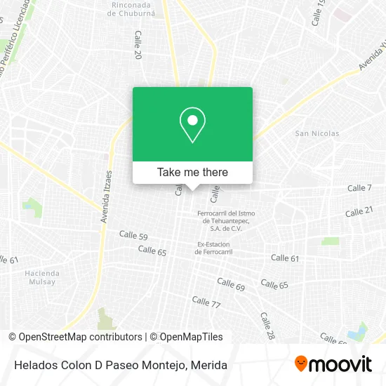 Helados Colon D Paseo Montejo map
