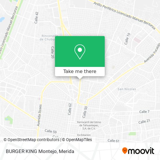 BURGER KING Montejo map