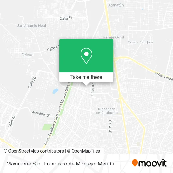 Mapa de Maxicarne Suc. Francisco de Montejo