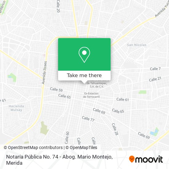 Notaría Pública No. 74 - Abog. Mario Montejo map