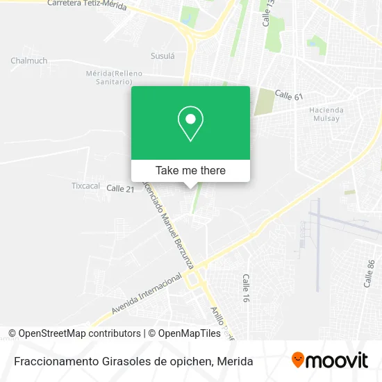 Mapa de Fraccionamento Girasoles de opichen