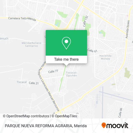 PARQUE NUEVA REFORMA AGRARIA map
