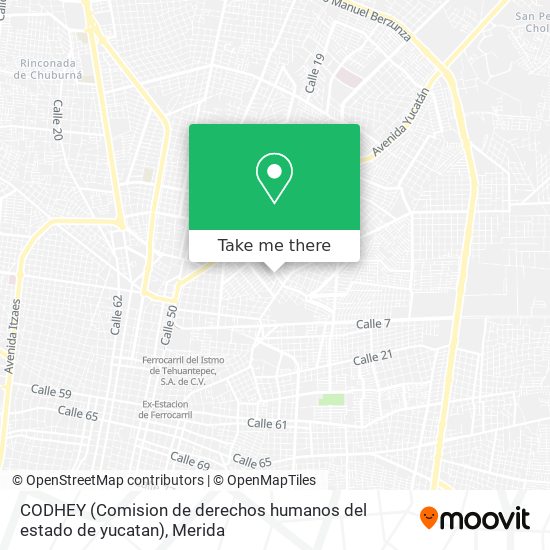 CODHEY (Comision de derechos humanos del estado de yucatan) map