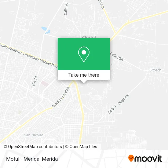 Motul - Merida map