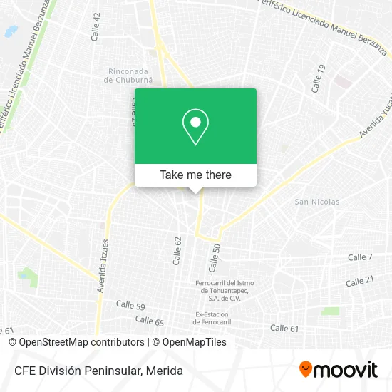 CFE División Peninsular map