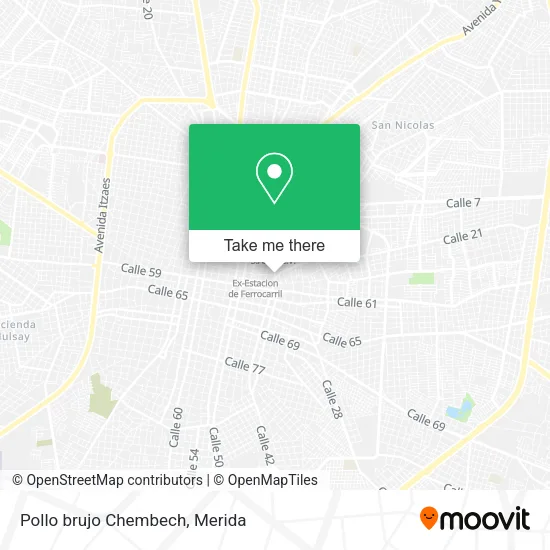 Mapa de Pollo brujo Chembech