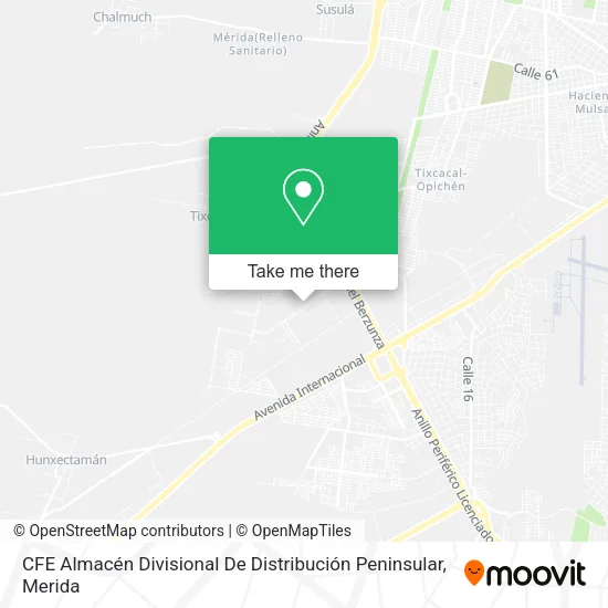 Mapa de CFE Almacén Divisional De Distribución Peninsular