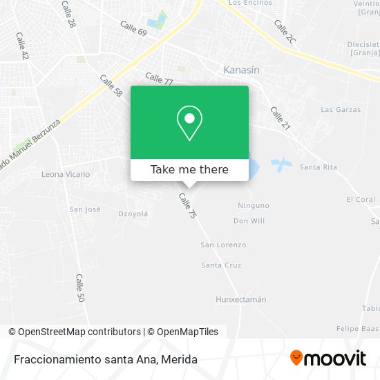 Fraccionamiento santa Ana map