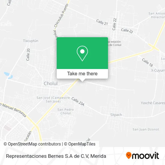 Mapa de Representaciones Bernes S.A de C.V