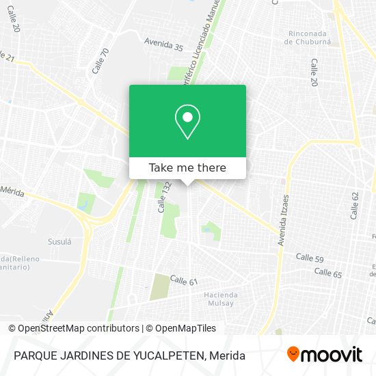 PARQUE JARDINES DE YUCALPETEN map