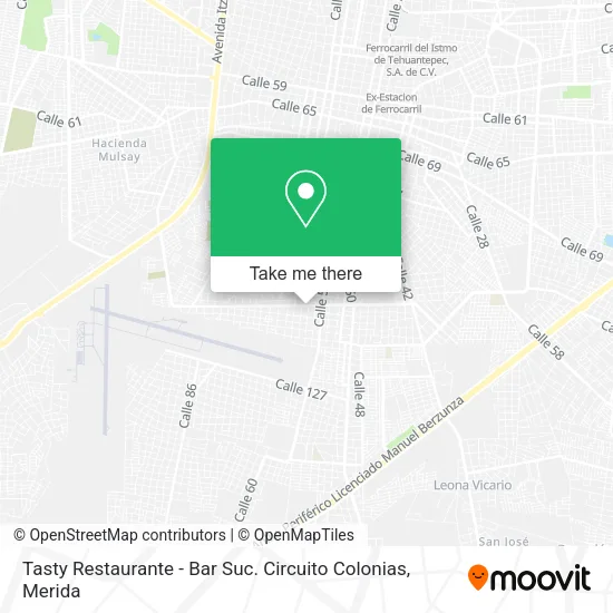 Mapa de Tasty Restaurante - Bar Suc. Circuito Colonias