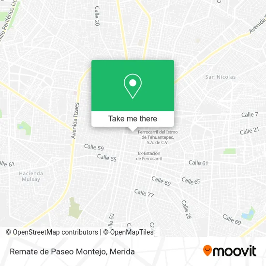 Remate de Paseo Montejo map