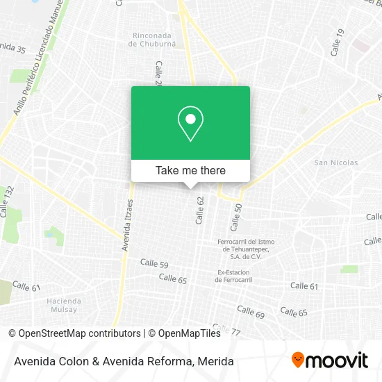 Mapa de Avenida Colon & Avenida Reforma