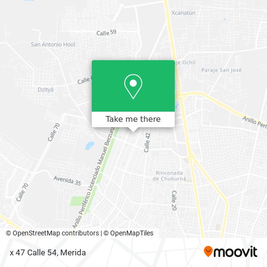 Mapa de x 47 Calle 54